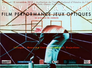 Haxton, Jeux optiques @ Salle de projection - A1 181 | Saint-Denis | Ăle-de-France | France