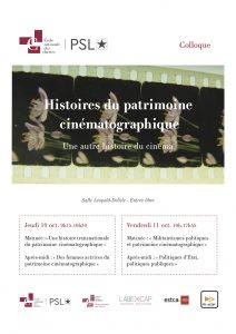 Histoires du patrimoine cinématographique : une autre histoire du cinéma @ École nationale des chartes, salle Delisle