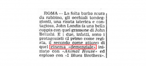 La critique italienne et le cinéma demenziale - Séminaire sur la critique @ INHA
