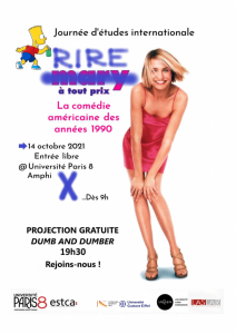 Journée d'études "Rire à tout prix : La comédie américaine des années 1990" @ Université Paris 8, Amphi X