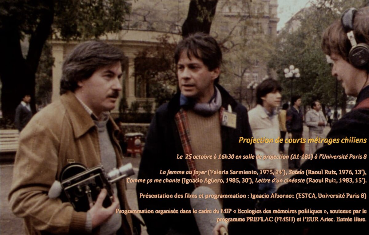 Le 25 octobre à 16h30 en salle de projections (A1-181) à l'Université Paris 8